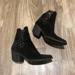 Jeffrey Campbell Black Suede Ankle Boots